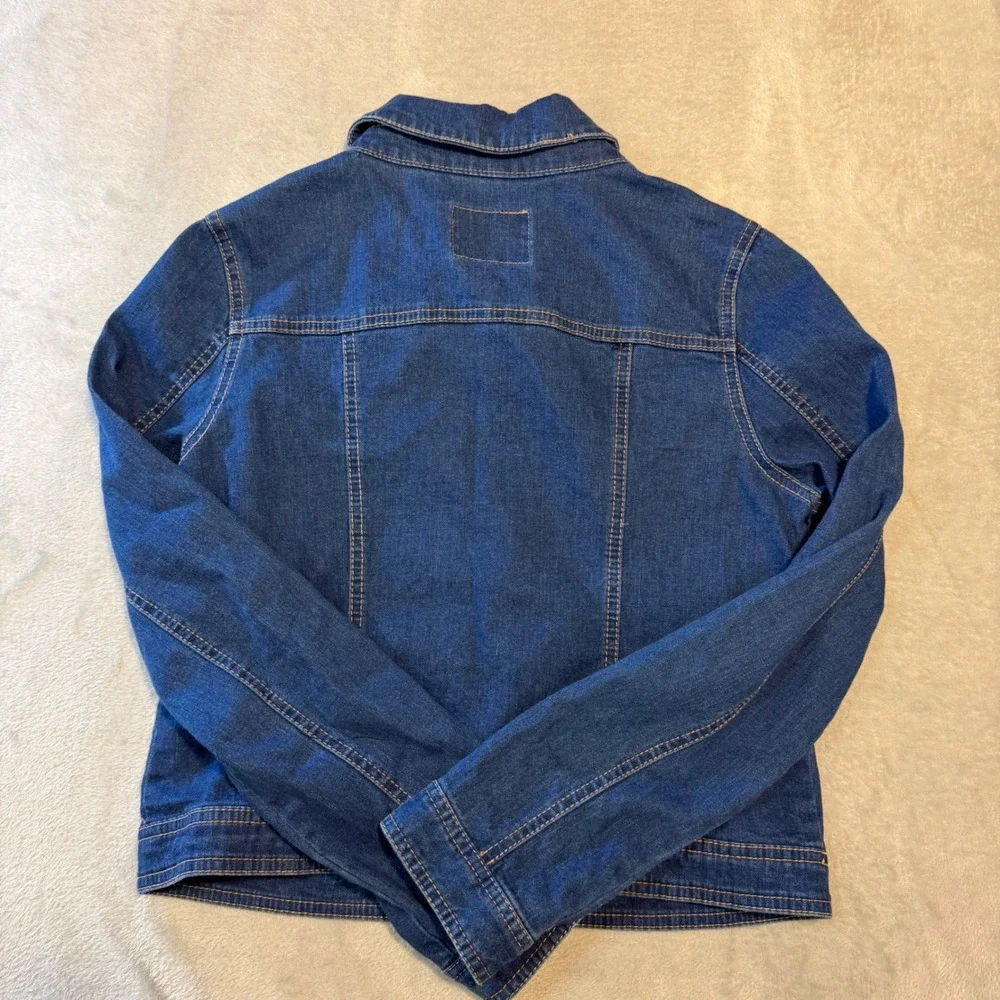 Justice  Girls Blue Denim Trucker Jacket Medium Wash Size 16/18 Western basic‎